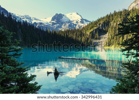 Similar – Lake and Landscape Calm