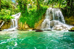 Beautiful Jungle Waterfalls  - One Love Falls Or Dunn Little In Ocho Rios, Jamaica, In 2018.