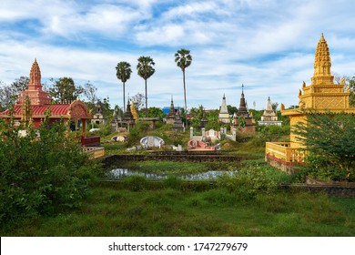 Beautiful Khmer Cemetery In Kampong Cham City