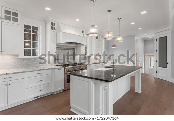 Beautiful Kitchen New Luxury Home Large Stock Photo 1722047164 