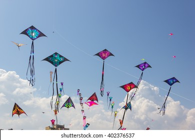 Beautiful Kites In A Kite Festival