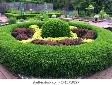 Beautiful Knot Garden In Spring