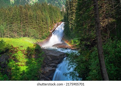 Beautiful Krimml waterfall in Austria