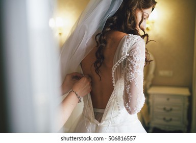 Beautiful Lace Back Of The Wedding Dress