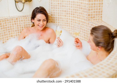 Lesbians In Bathroom