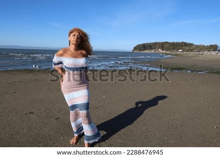 Beautiful lady on the beach
