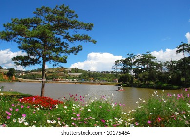 beautiful lake in dalat, vietnam