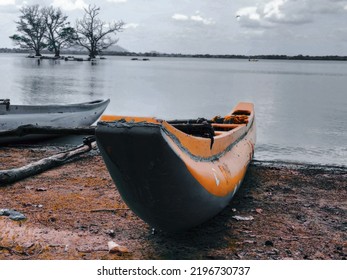 beautiful lake with fishing boat.this is beautiful srilanka 