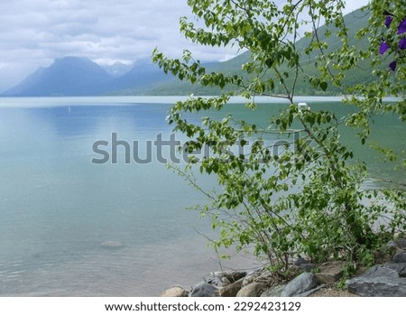 Beautiful lake McDonald in Glacier Park Montana