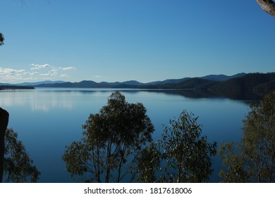 Beautiful lake with mountains in background
