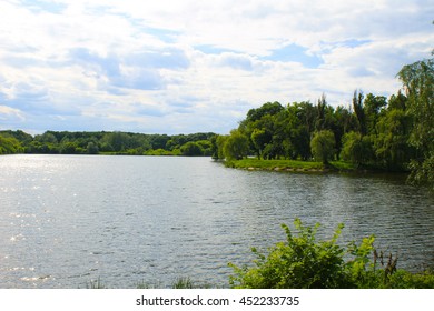 Beautiful lake on summer