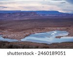 Beautiful Lake Powell Arizona at sunset - Wahweap Overlook Marina