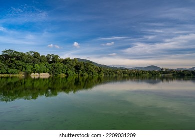 Beautiful Lake View Wtih Blue Sky