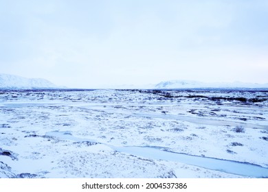 Beautiful Land Covered In Snow And Ice