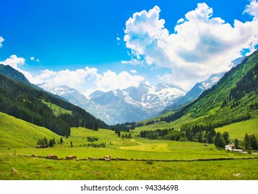 Beautiful landscape with Alps in Nationalpark Hohe Tauern, Salzburger Land, Austria