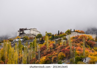 Beautiful Landscape In Autumn Season At Hunza Valley, Pakistan.