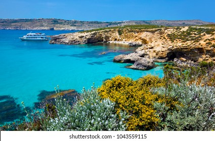 Beautiful landscape of Blue Lagoon of Malta