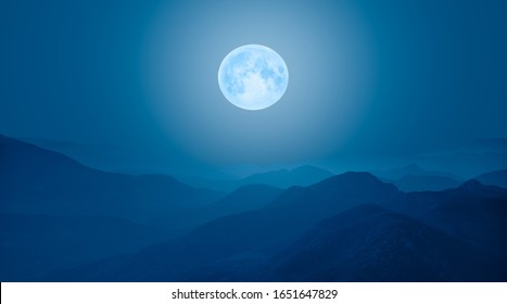 Moon Over Mountain Images Stock Photos Vectors Shutterstock