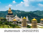 Beautiful landscape at Fo Guang Shan Buddha Museum, a Mahayana Buddhist cultural, religious and educational museum located in Dashu District, Kaohsiung, Taiwan