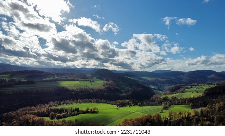Beautiful landscape fropm top - mountain and forest - Shutterstock ID 2231711043