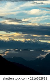 Beautiful landscape of Himachal Pradesh. clouds, mountains, sunset  - Shutterstock ID 2216582911