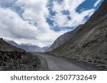 The beautiful landscape of Himalayan mountains at Leh highway Landscape valley view from Leh, Ladakh, India