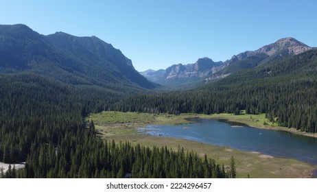 A beautiful landscape of the Hyalite reservoir in Montana  - Shutterstock ID 2224296457