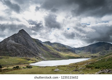 Beautiful Landscape Image Of Countryside Around Llyn Ogwen In Snowdonia During Early Autumn