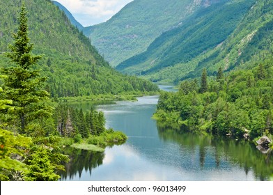 Beautiful Landscape Of The Malbaie River In The Hautes-Gorges-de-la-Rivière-Malbaie National Park - Canada