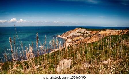 Beautiful Landscape Of Marthas Vineyard Island, Massachusetts.