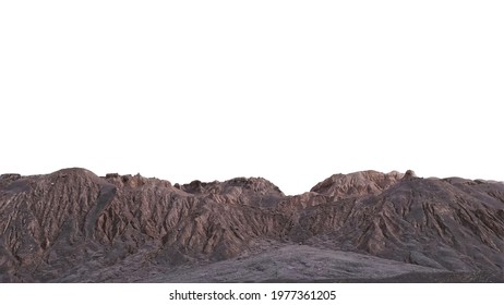 Beautiful Landscape mountain, isolated on white background - Shutterstock ID 1977361205