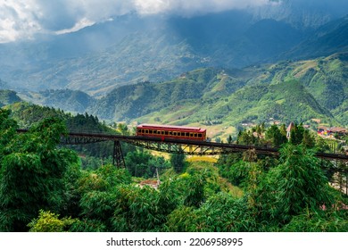 Beautiful landscape with mountain view on the train while going to Fansipan mountain in Sapa city, Vietnam - Shutterstock ID 2206958995