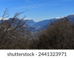 Beautiful landscape with mountains near Pregasina above Lago di Garda