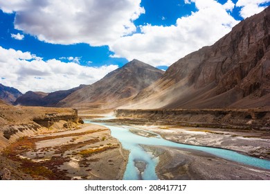 Beautiful Landscape In The Mountains, North India