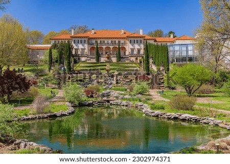 Beautiful landscape in the Philbrook Museum of Art at Tulsa, Oklahoma