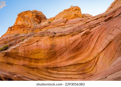 The beautiful landscape and rock formations of Coyote Buttes South in the Vermilion Cliffs National Monument in northern Arizona.