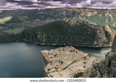 Image, Stock Photo Trolltunga in Norway