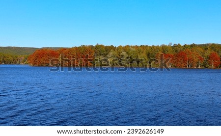 Beautiful landscape scene of Cove Lake from Cove Lake Recreation Area.