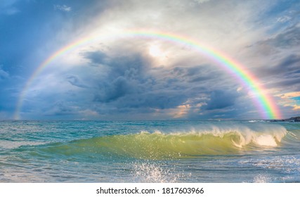 空 虹 海 の写真素材 画像 写真 Shutterstock