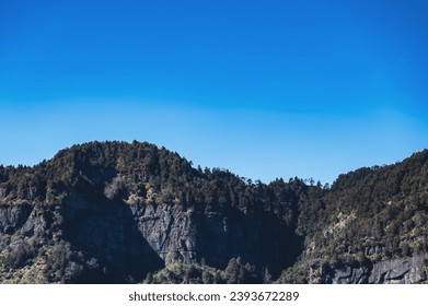 Beautiful landscape view of alishan mountain.The Alishan National Scenic Area is a mountain resort and nature reserve located in Alishan township, Chiayi County, Taiwan.