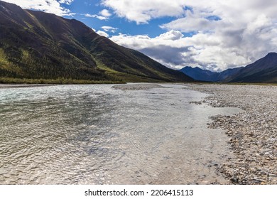 Beautiful Landscape View Of Gates Of The Arctic National Park In Northern Alaska.