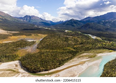 Beautiful Landscape View Of Gates Of The Arctic National Park In Northern Alaska.