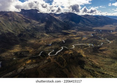 Beautiful Landscape View Of Gates Of The Arctic National Park In Northern Alaska.