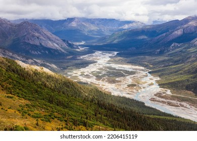 Beautiful Landscape View Of Gates Of The Arctic National Park In Northern Alaska.