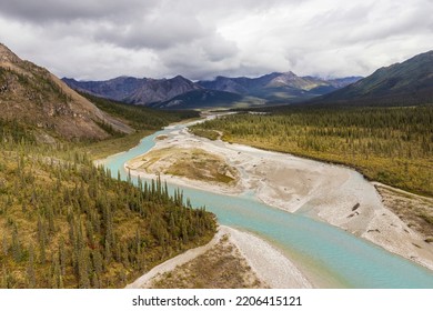 Beautiful Landscape View Of Gates Of The Arctic National Park In Northern Alaska.