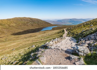 A Beautiful Landscape View At Lochan Meall An T-suidhe From The Ben Nevis Hike Path, Fort William, Scotland, UK, Europe