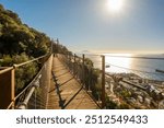 Beautiful Landscape of the Windsor Suspension Bridge in Gibraltar in Spain