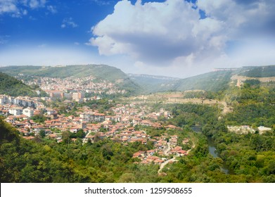 Beautiful Landscape Of The Yantra River Valley In Veliko Tarnovo In Bulgaria