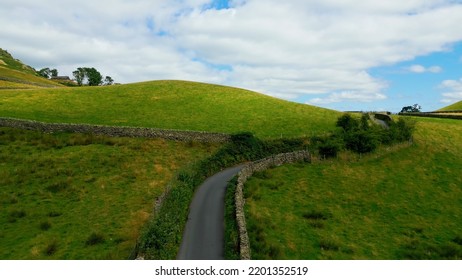 Beautiful Landscape Of Yorkshire Dales National Park - Drone Photography