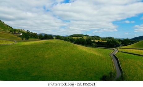 Beautiful Landscape Of Yorkshire Dales National Park - Drone Photography